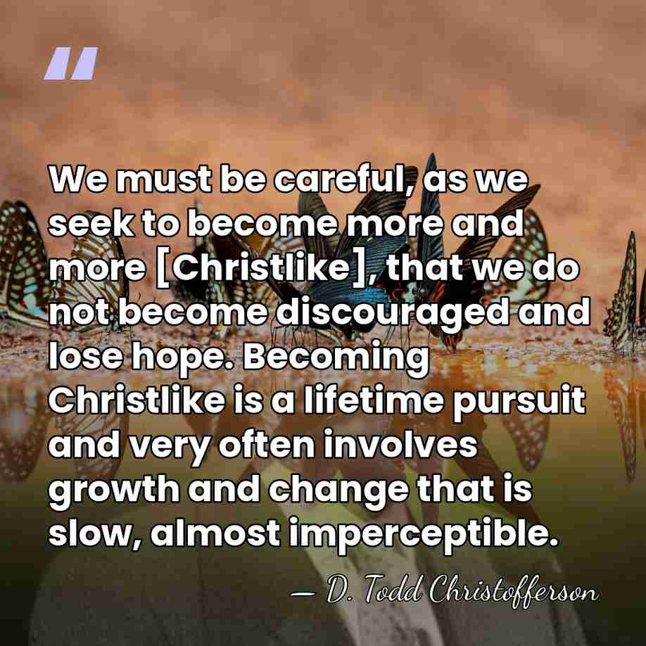 We must be careful, as we seek to become more and more&hellip; - D. Todd Christofferson