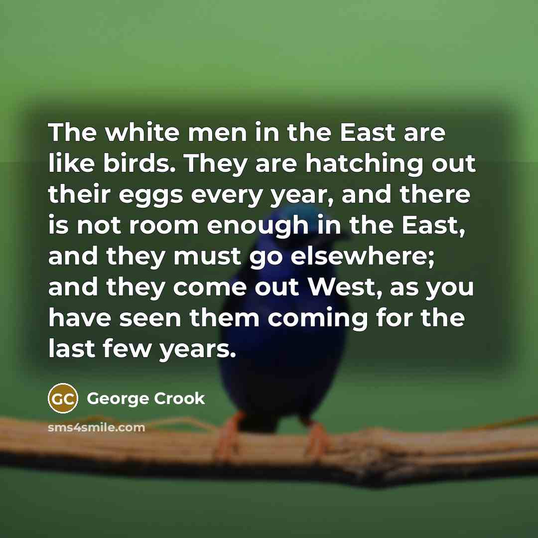 “The white men in the East are like birds. They…” quote by George Crook