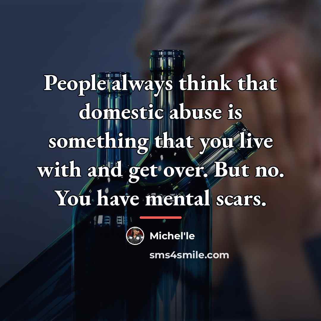 “People always think that domestic abuse is something that you…” quote by Michel'le