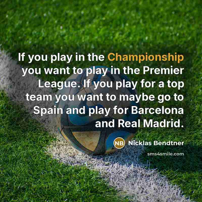 “If you play in the Championship you want to play…” quote by Nicklas Bendtner