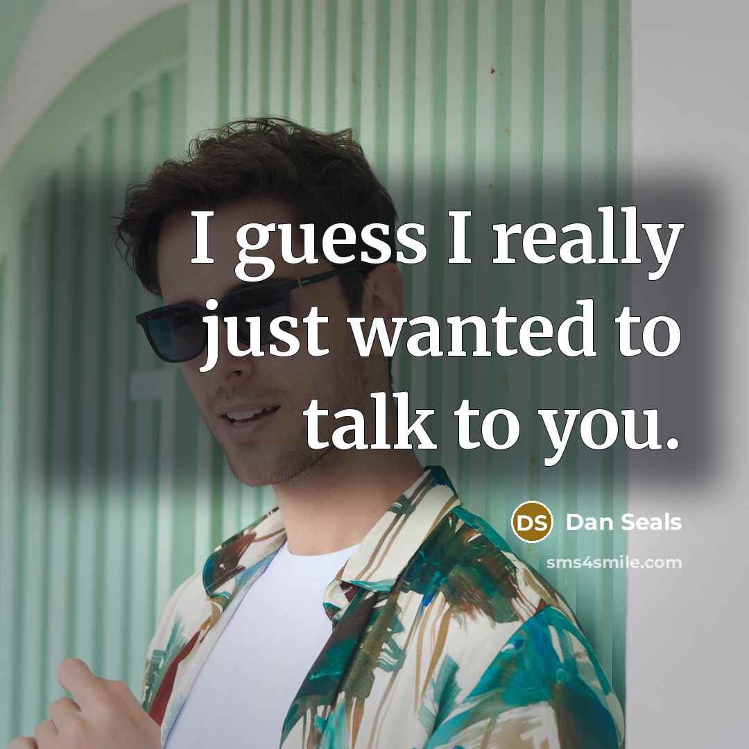 “I guess I really just wanted to talk to you.…” quote by Dan Seals