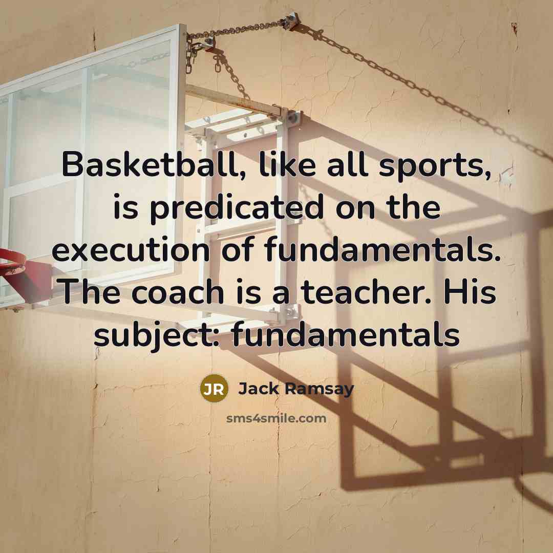 “Basketball, like all sports, is predicated on the execution of…” quote by Jack Ramsay