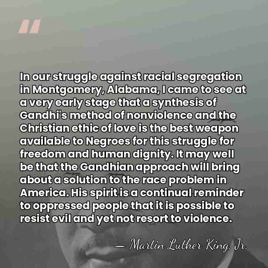 In our struggle against racial segregation in Montgomery, Alabama, I came to&hellip; - Martin Luther King, Jr.