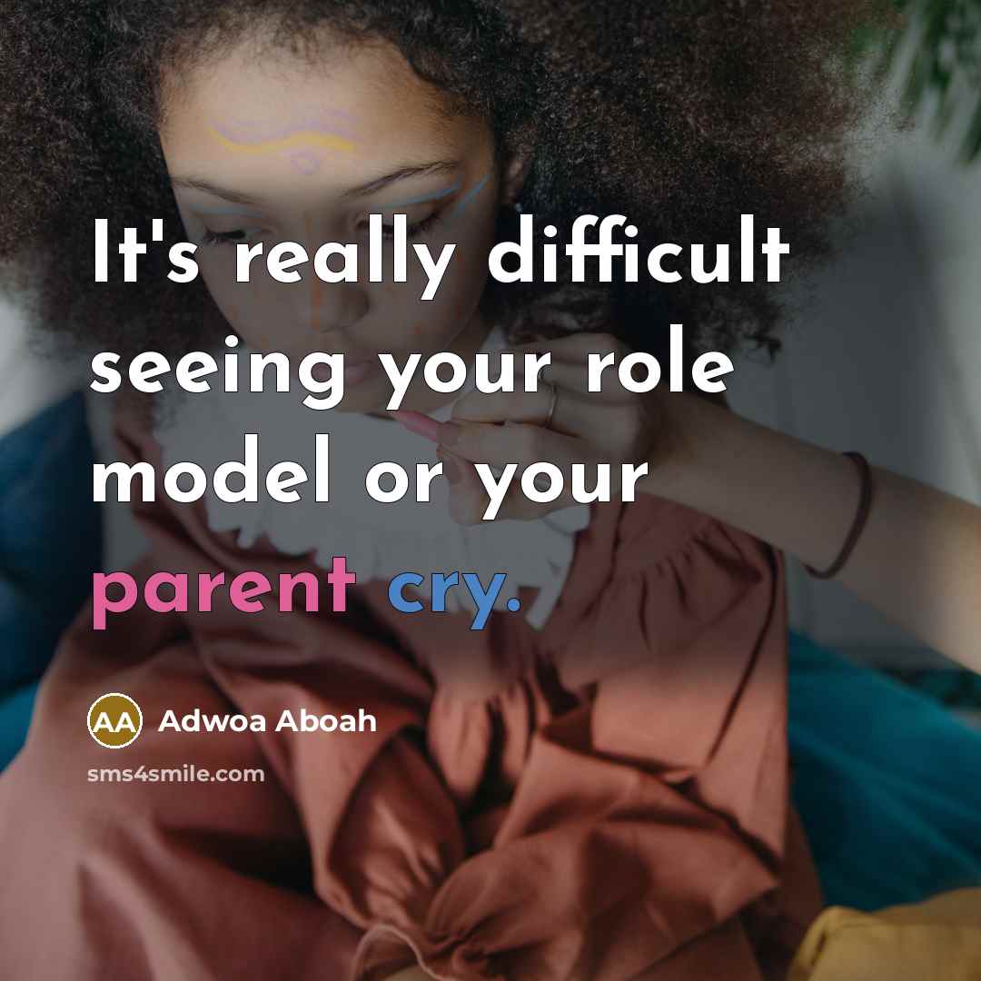 “It's really difficult seeing your role model or your parent cry.” quote by Adwoa Aboah