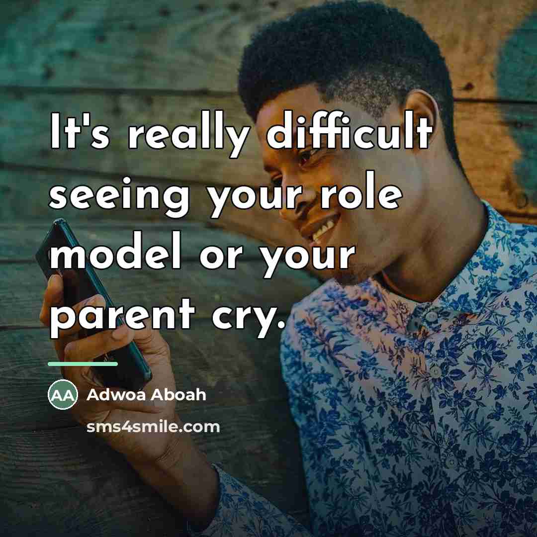 “It's really difficult seeing your role model or your parent…” quote by Adwoa Aboah