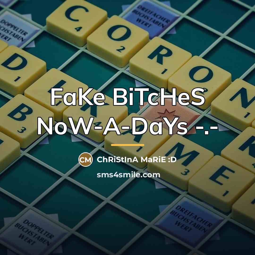 “FaKe BiTcHeS NoW-A-DaYs -.-…” quote by ChRiStInA MaRiE :D