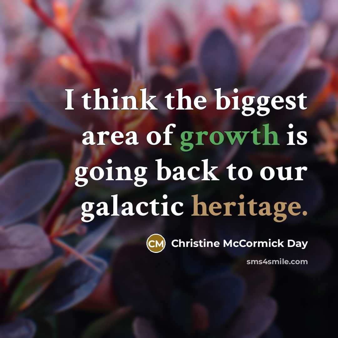 “I think the biggest area of growth is going back…” quote by Christine McCormick Day