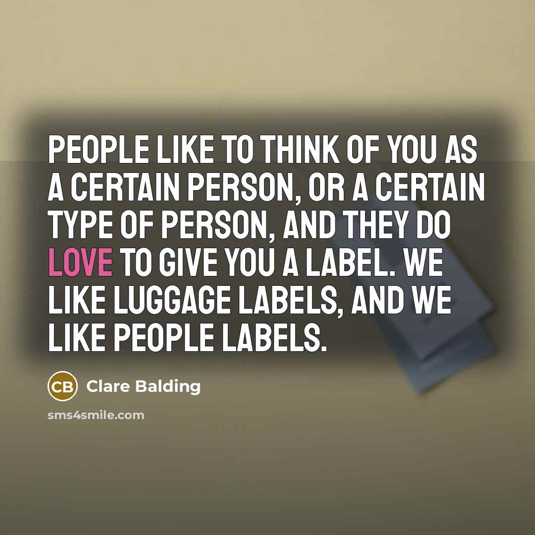 “People like to think of you as a certain person,…” quote by Clare Balding