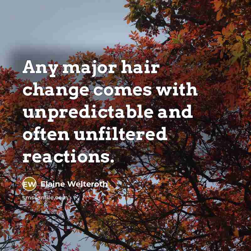 “Any major hair change comes with unpredictable and often unfiltered…” quote by Elaine Welteroth