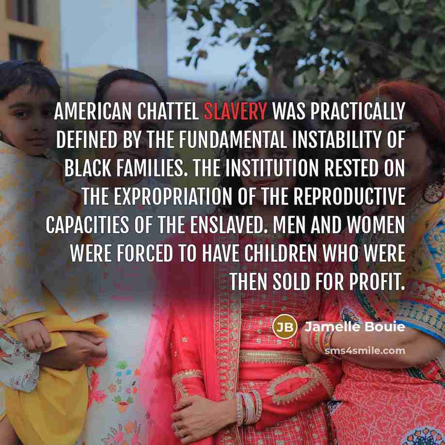 “American chattel slavery was practically defined by the fundamental instability…” quote by Jamelle Bouie