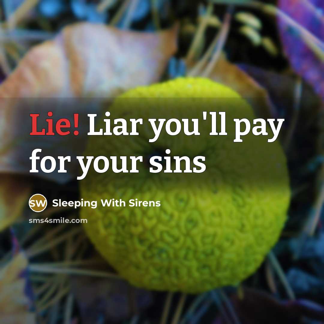 “Lie! Liar you'll pay for your sins…” quote by Sleeping With Sirens