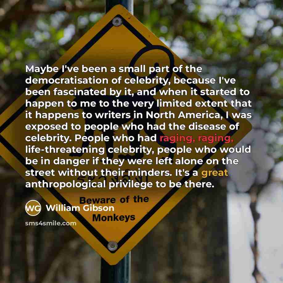 “Maybe I've been a small part of the democratisation of…” quote by William Gibson