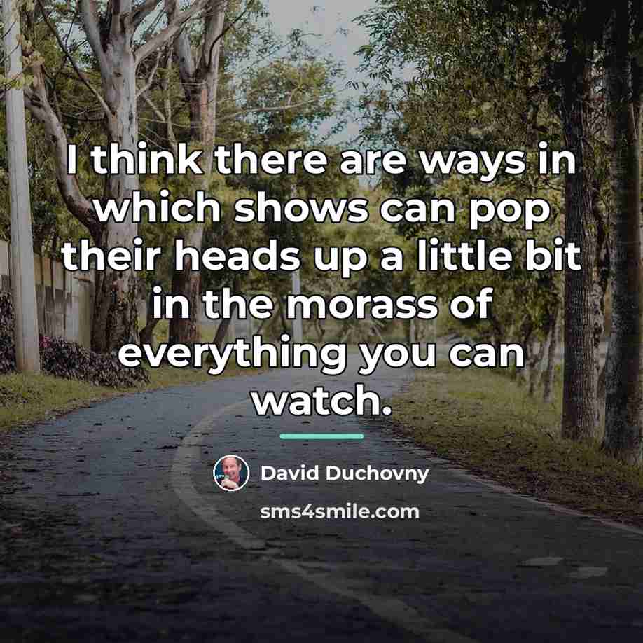 “I think there are ways in which shows can pop…” quote by David Duchovny