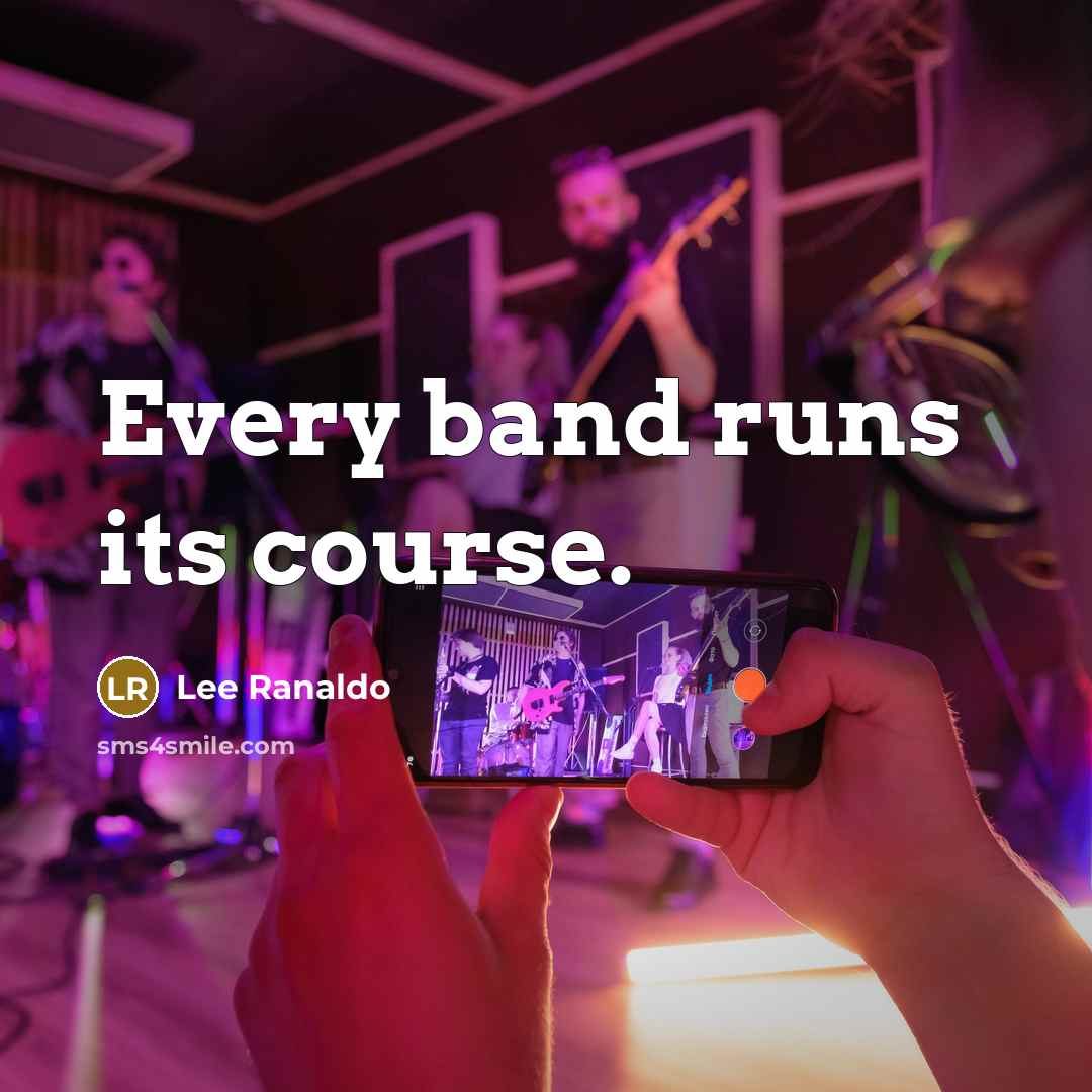“Every band runs its course.…” quote by Lee Ranaldo