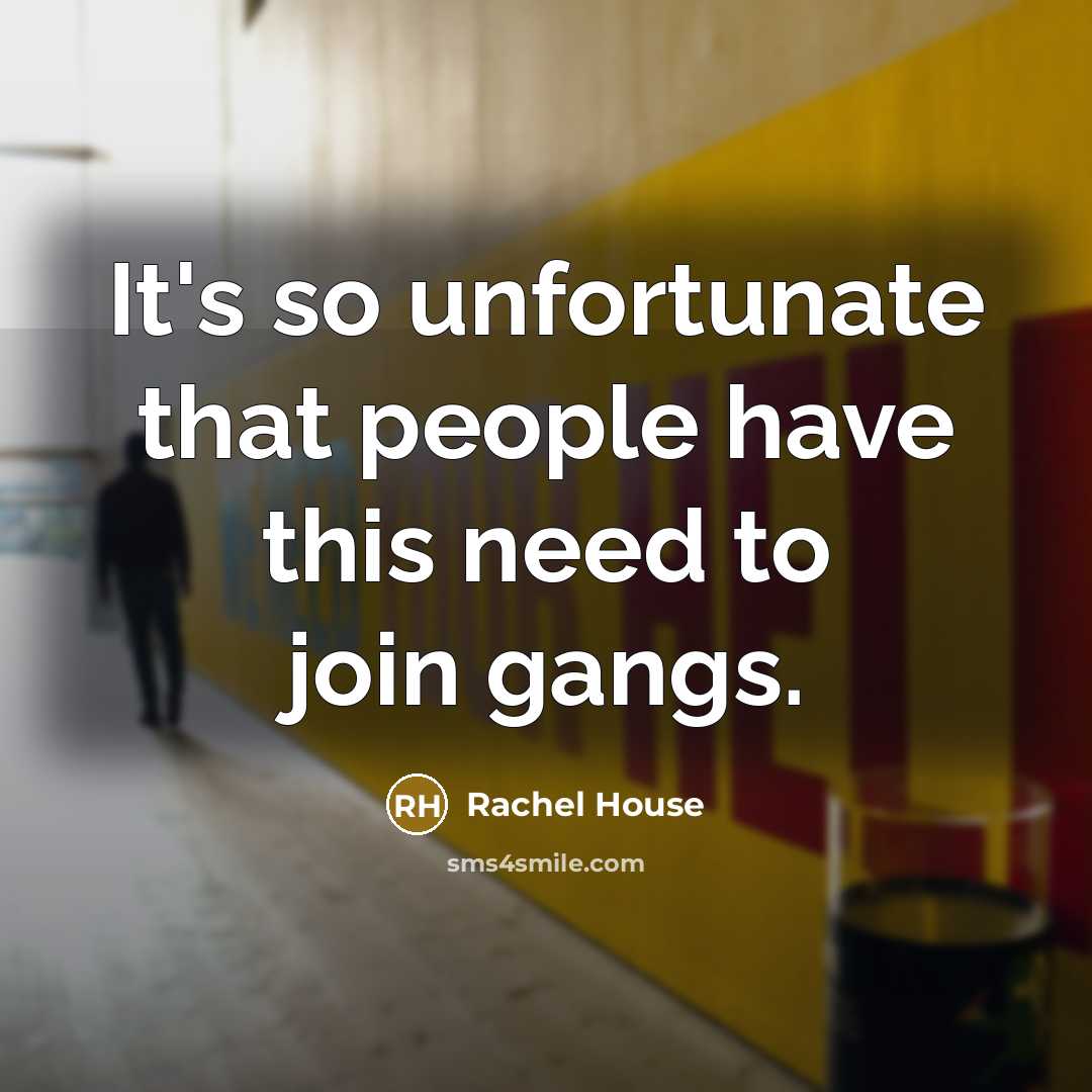 “It's so unfortunate that people have this need to join…” quote by Rachel House