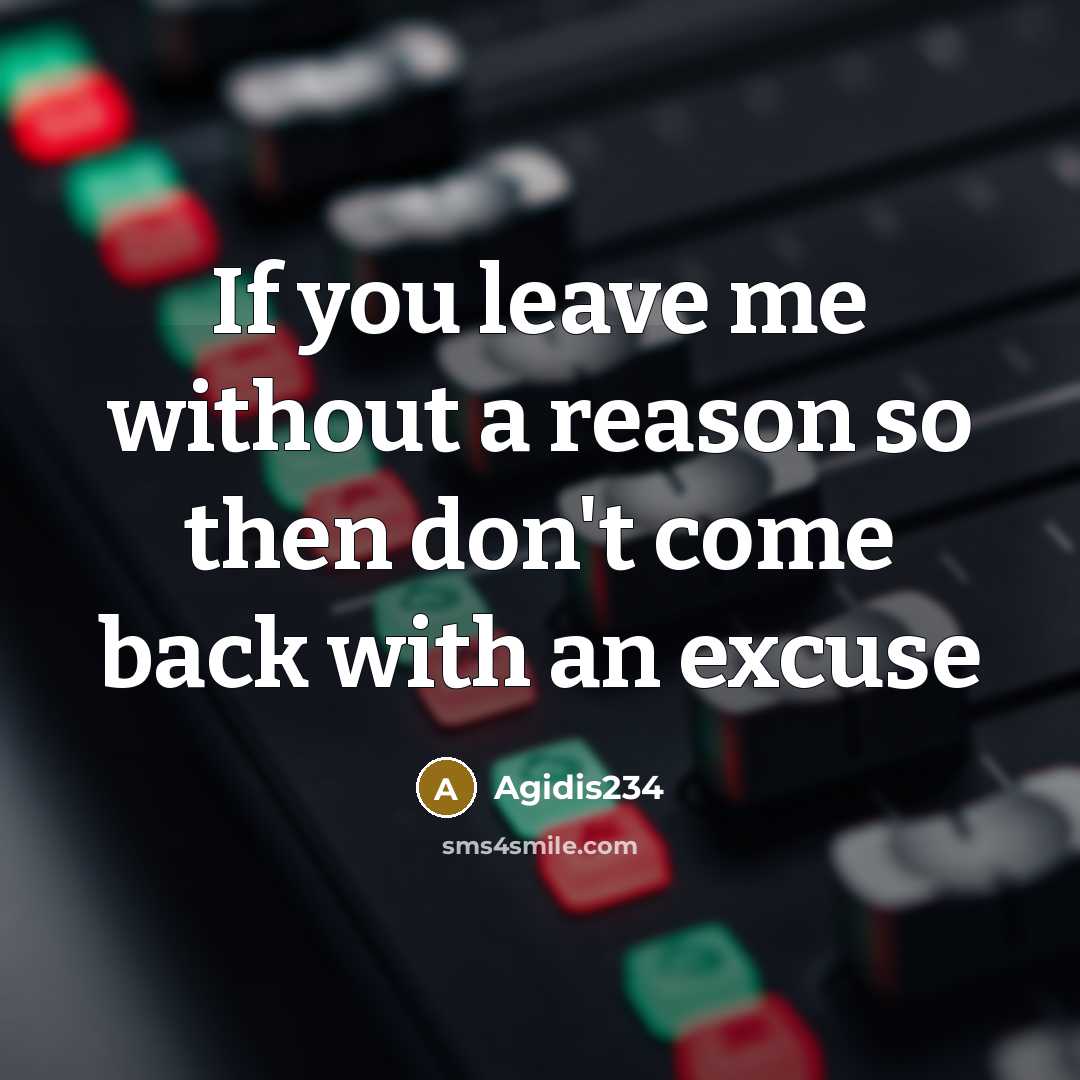 “If you leave me without a reason so then don't…” quote by Agidis234