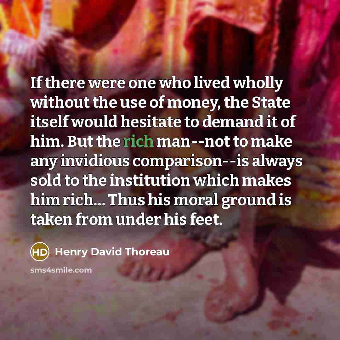 “If there were one who lived wholly without the use…” quote by Henry David Thoreau