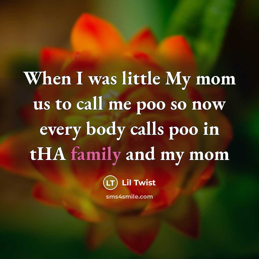 “When I was little My mom us to call me…” quote by Lil Twist