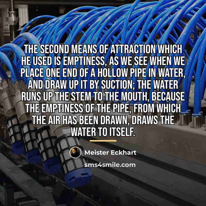 “The second means of attraction which He used is Emptiness,…” quote by Meister Eckhart