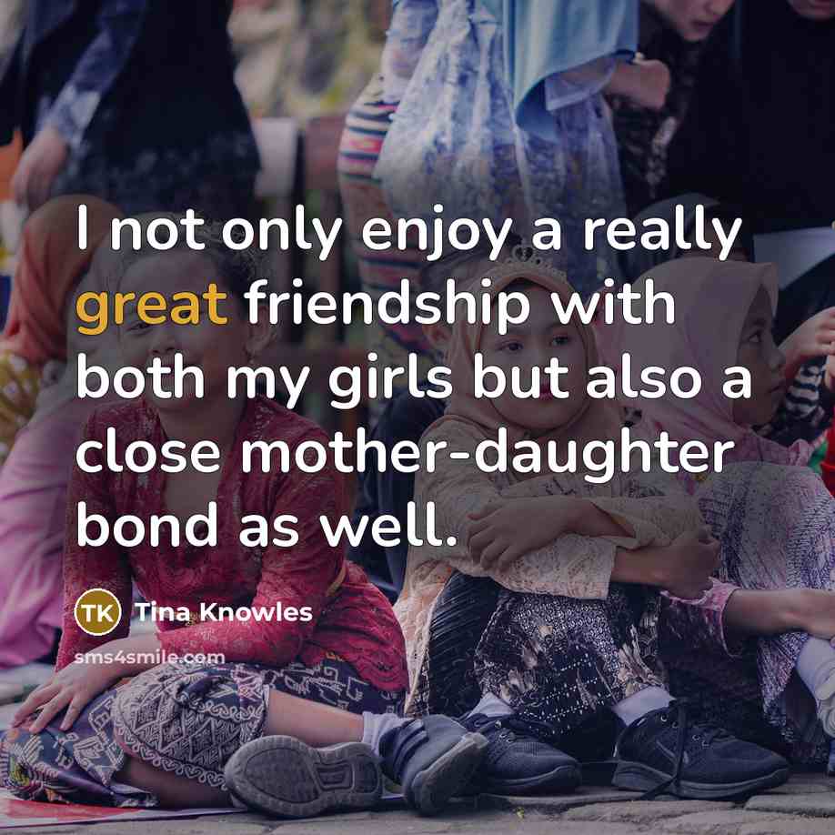 “I not only enjoy a really great friendship with both…” quote by Tina Knowles