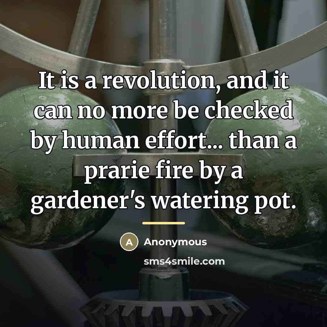 “It is a revolution, and it can no more be…” quote by Anonymous