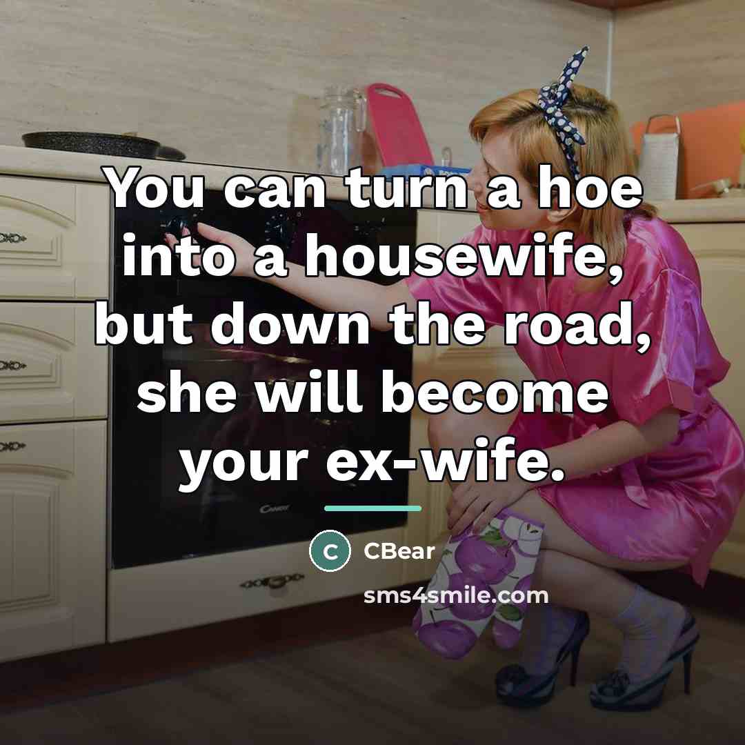 “You can turn a hoe into a housewife, but down…” quote by CBear