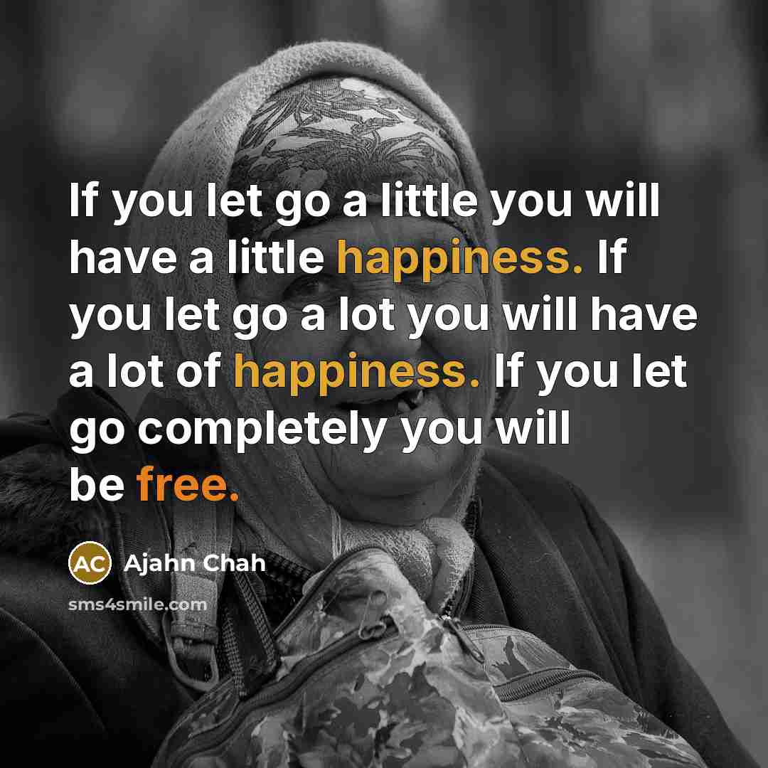 “If you let go a little you will have a…” quote by Ajahn Chah