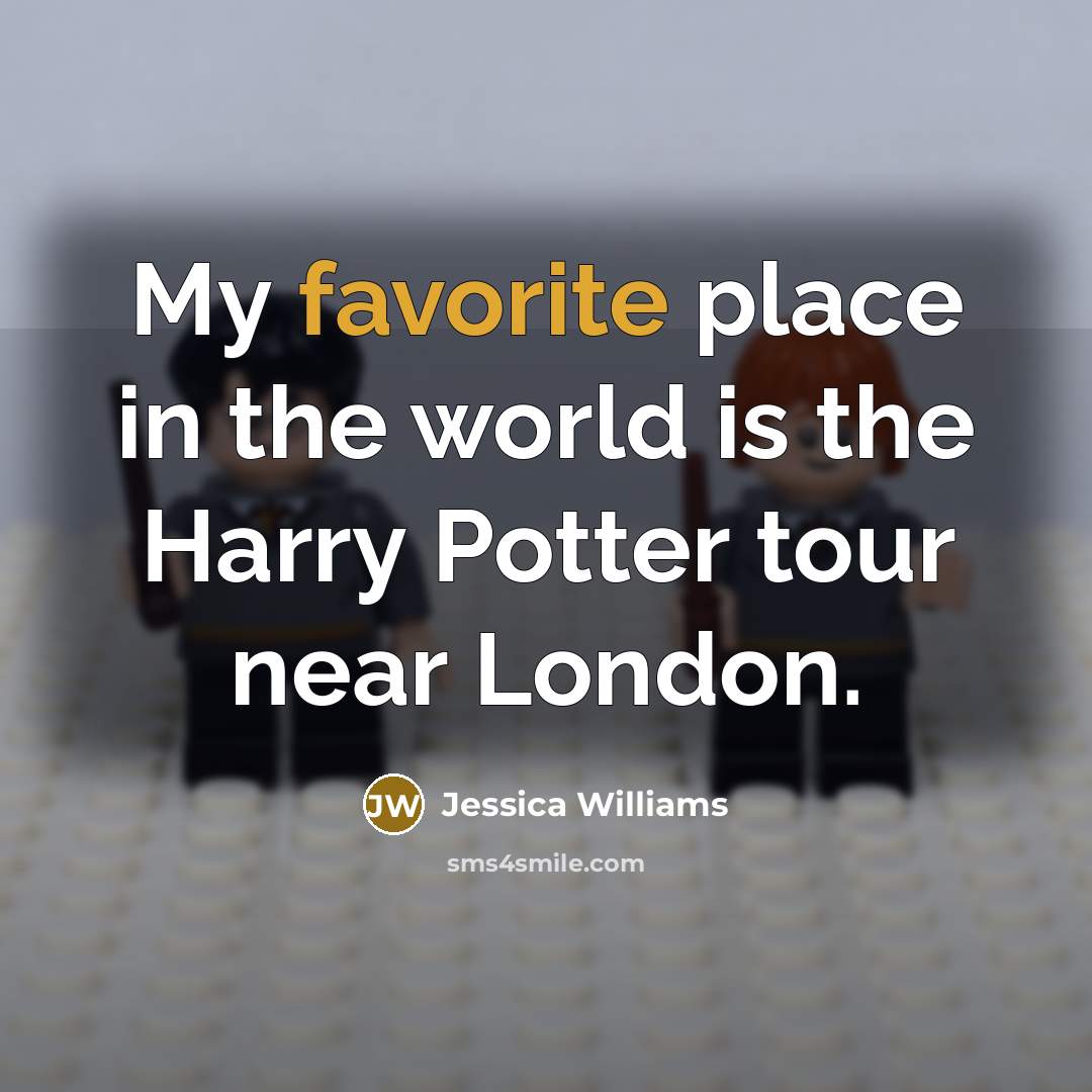 “My favorite place in the world is the Harry Potter…” quote by Jessica Williams