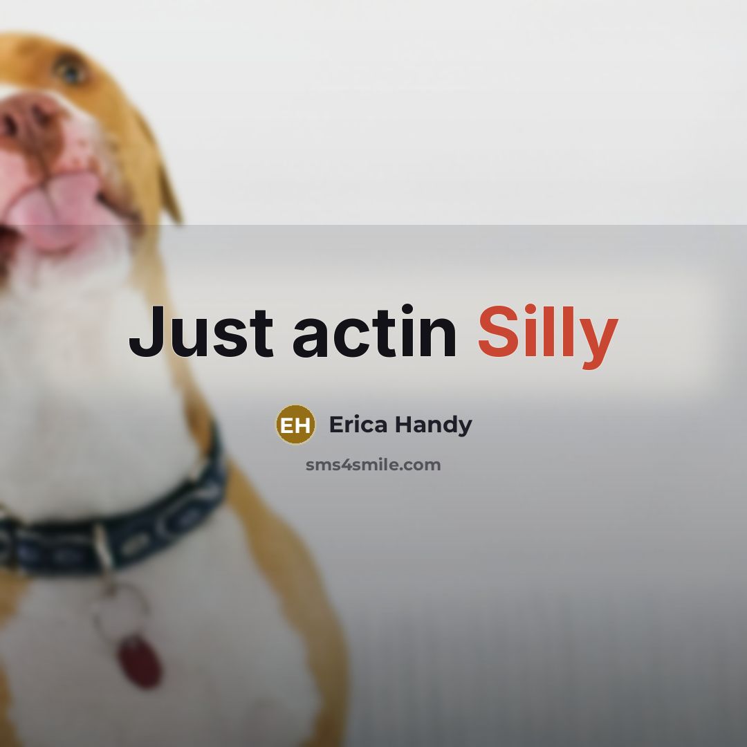 “Just actin Silly…” quote by Erica Handy