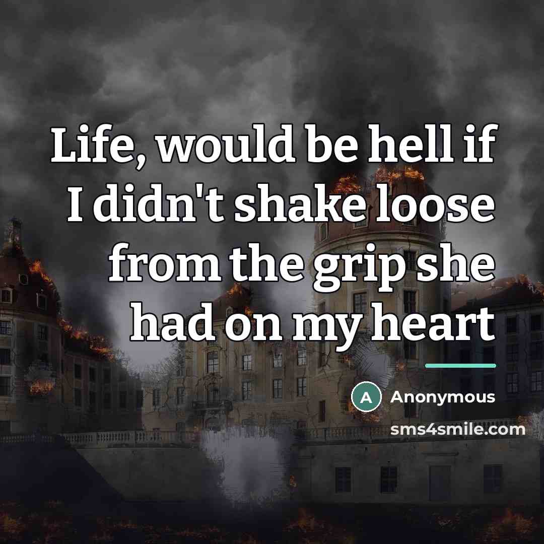 “Life, would be hell if I didn't shake loose from…” quote by Anonymous