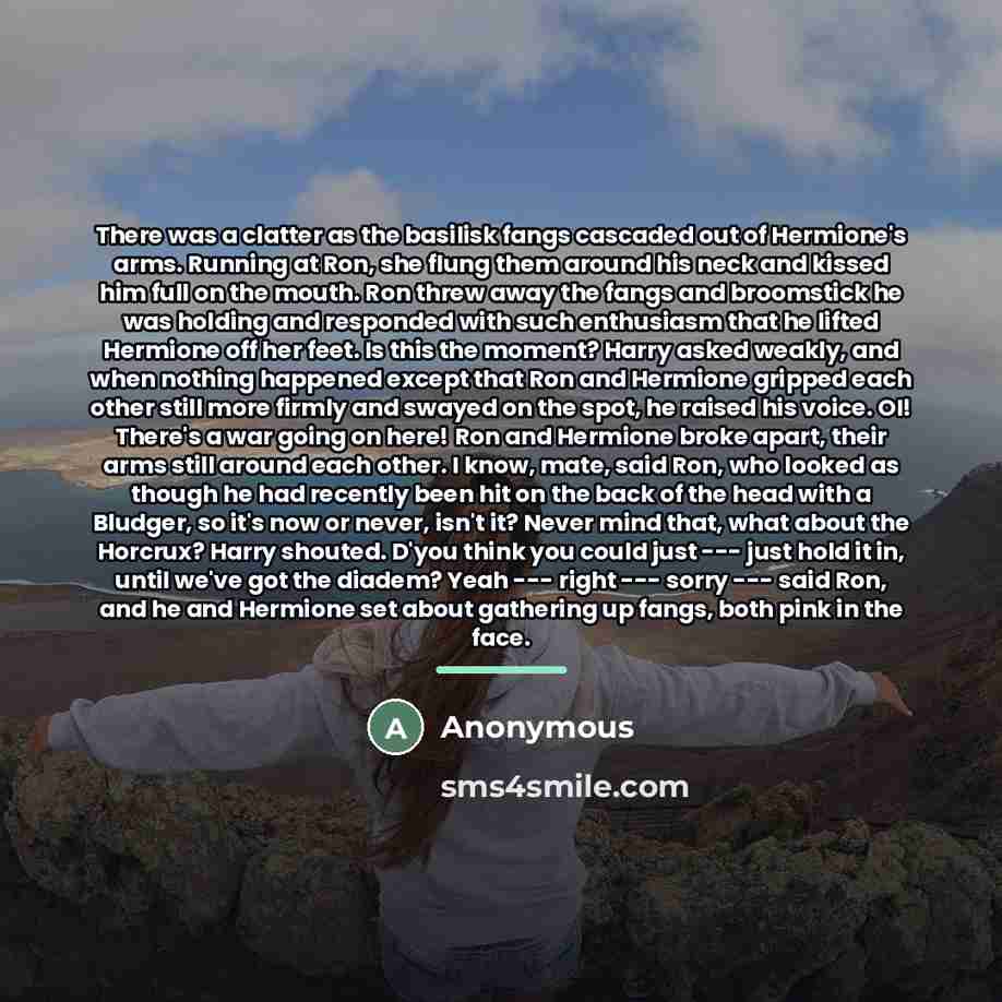 “There was a clatter as the basilisk fangs cascaded out…” quote by Anonymous
