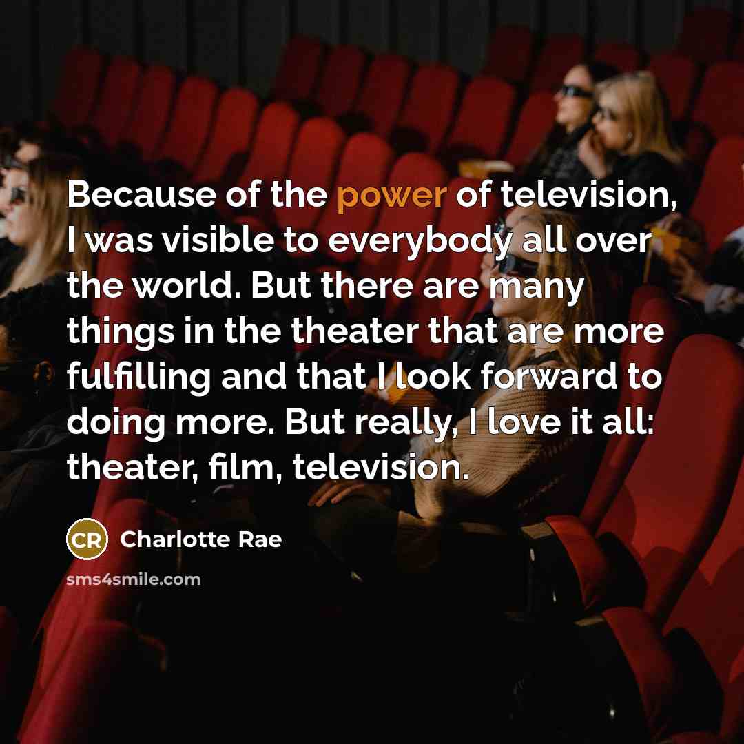 “Because of the power of television, I was visible to…” quote by Charlotte Rae