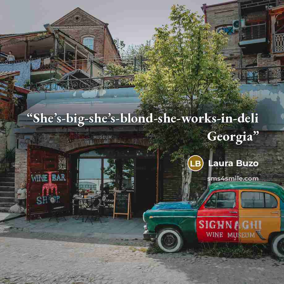 “She’s-big-she’s-blond-she-works-in-deli Georgia” quote by Laura Buzo