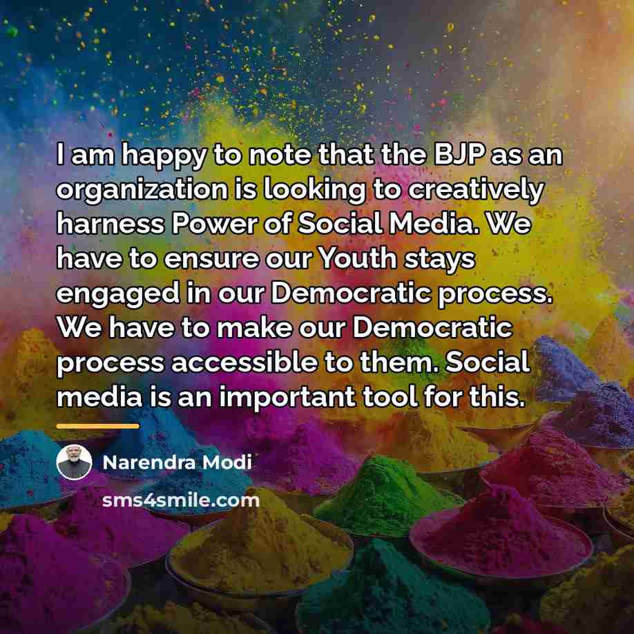 “I am happy to note that the BJP as an…” quote by Narendra Modi