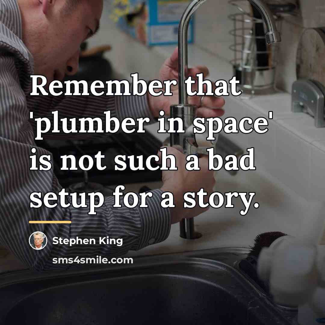 “Remember that 'plumber in space' is not such a bad…” quote by Stephen King