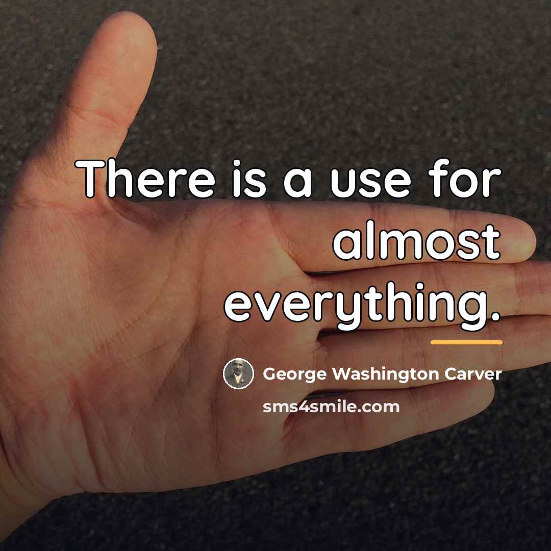 “There is a use for almost everything.…” quote by George Washington Carver