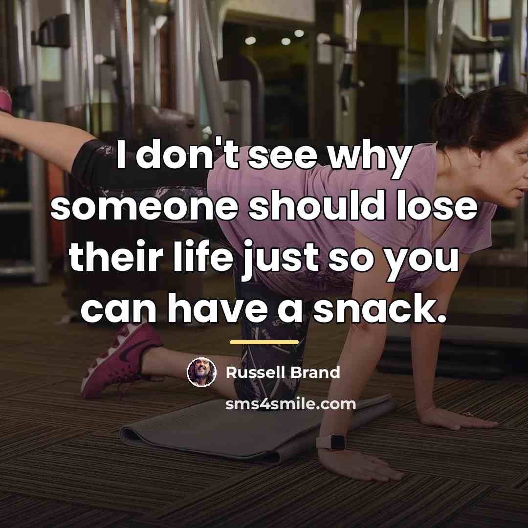 “I don't see why someone should lose their life just…” quote by Russell Brand