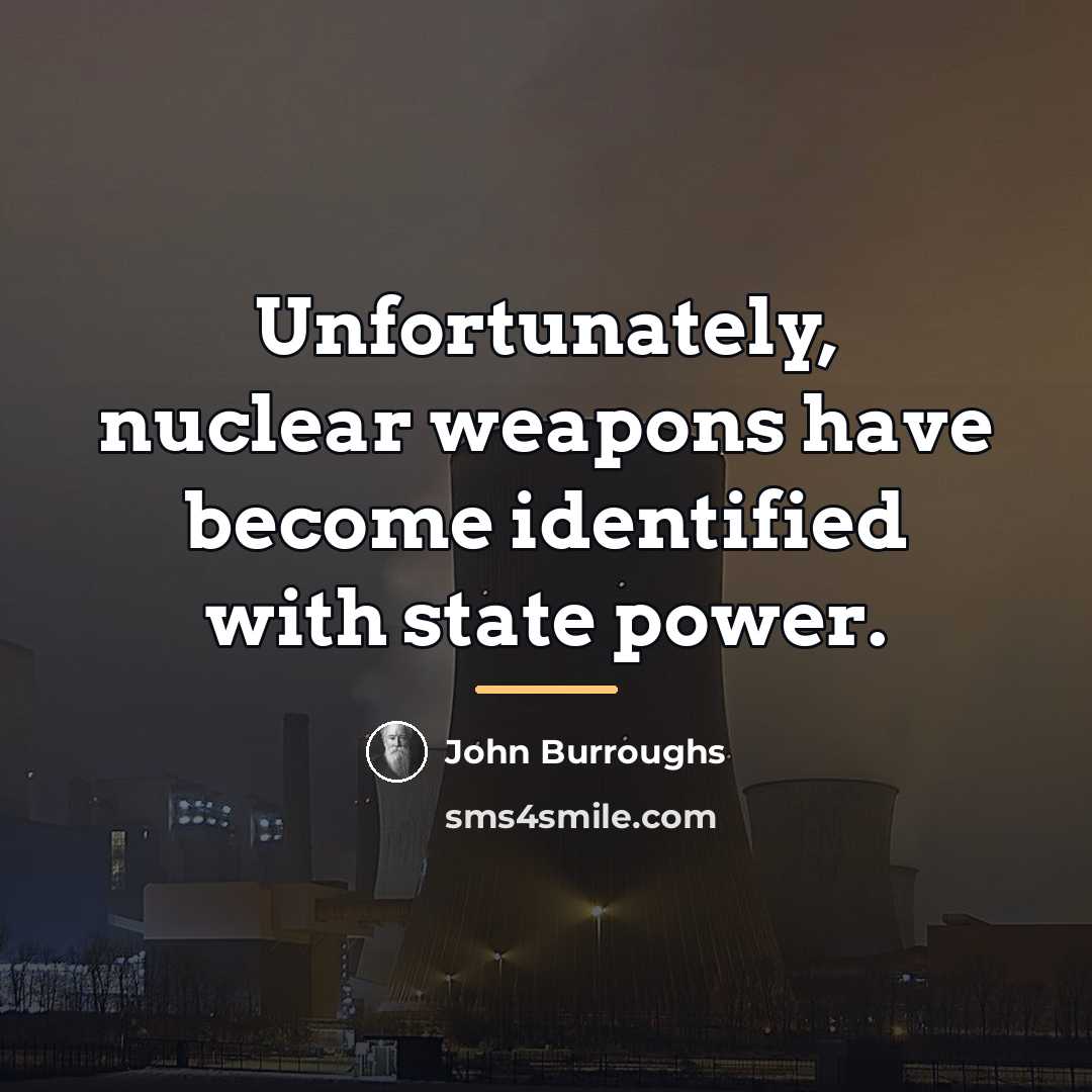 “Unfortunately, nuclear weapons have become identified with state power.…” quote by John Burroughs