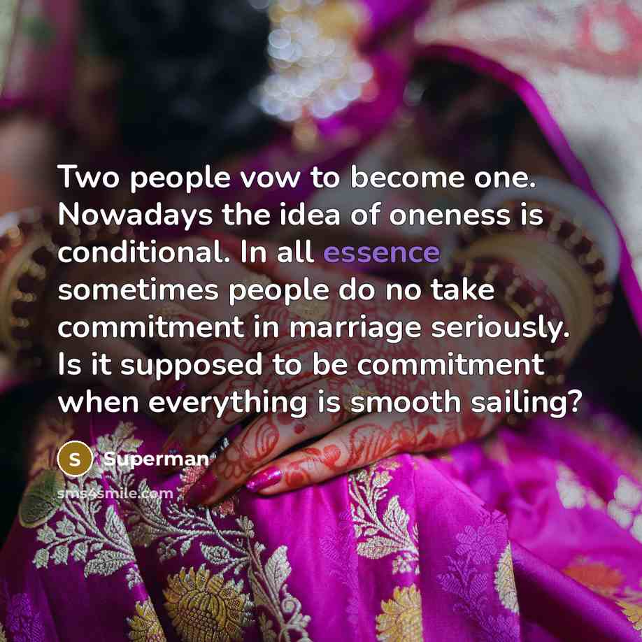 “Two people vow to become one. Nowadays the idea of…” quote by Superman