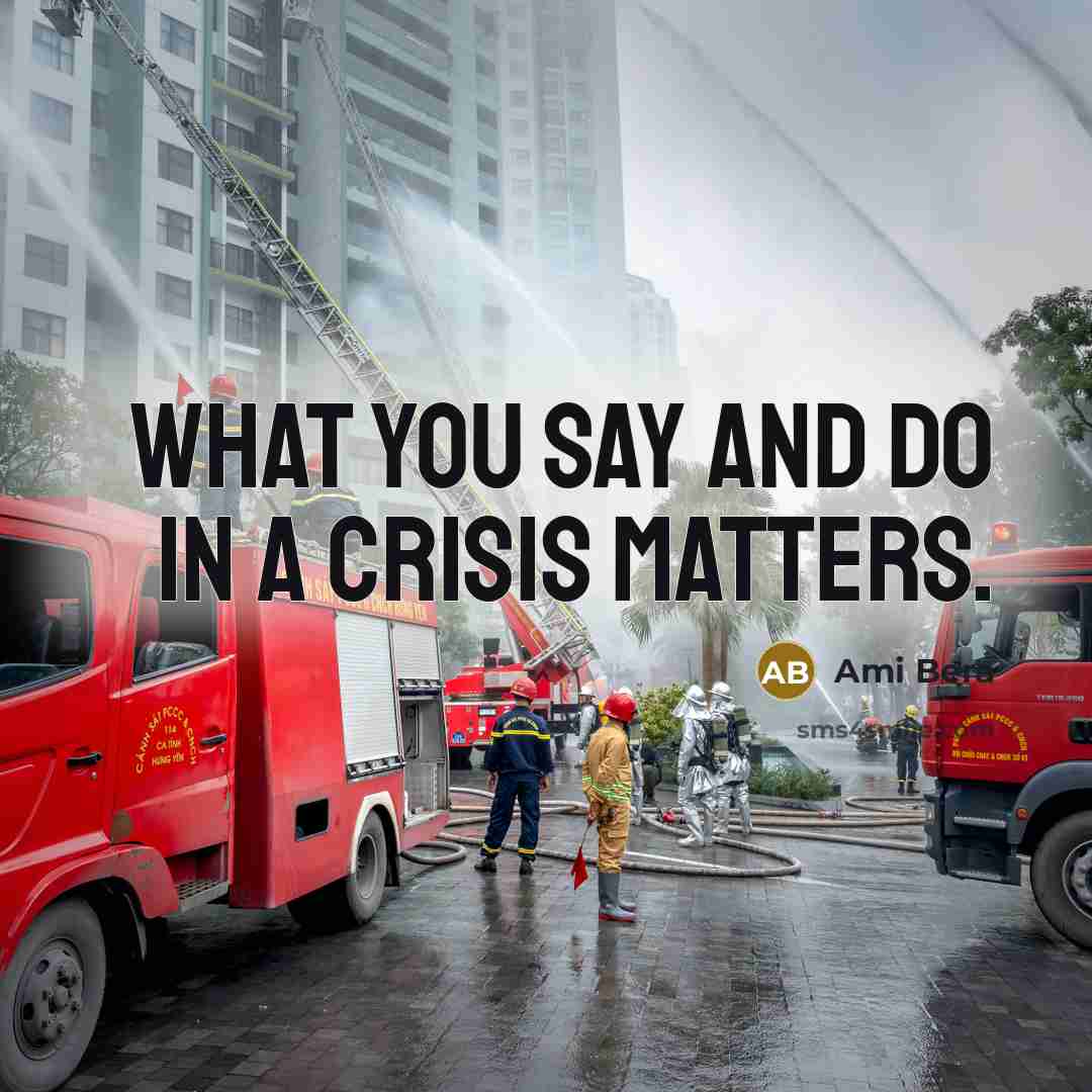 “What you say and do in a crisis matters.…” quote by Ami Bera