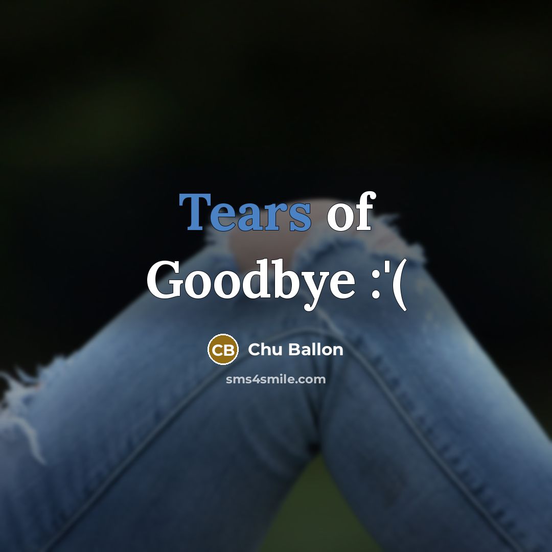 “Tears of Goodbye :'(” quote by Chu Ballon