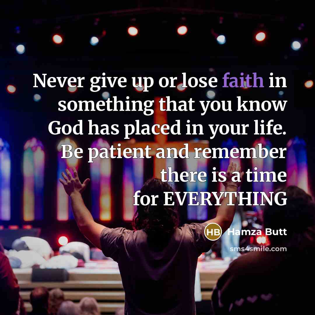 “Never give up or lose faith in something that you…” quote by Hamza Butt