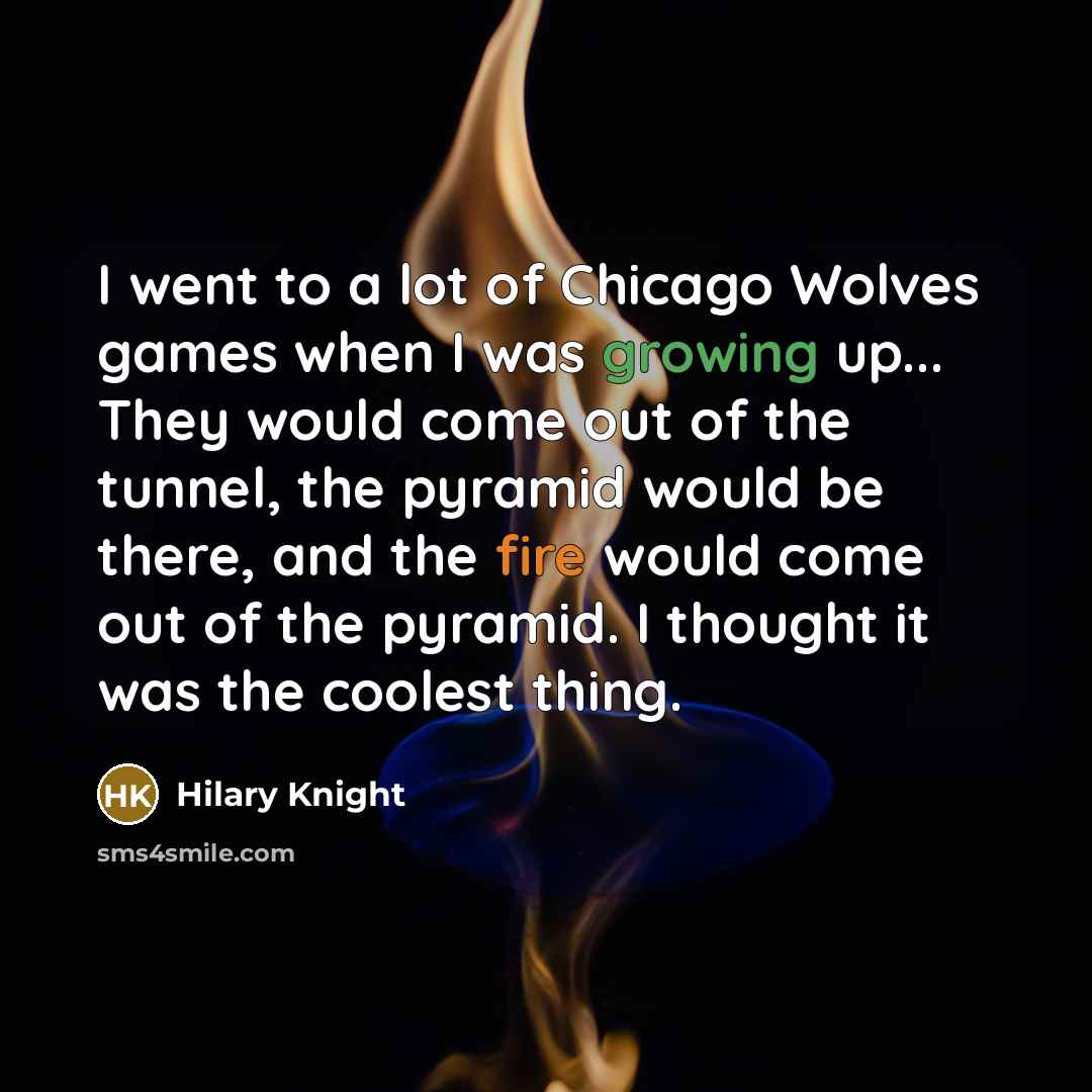 “I went to a lot of Chicago Wolves games when…” quote by Hilary Knight