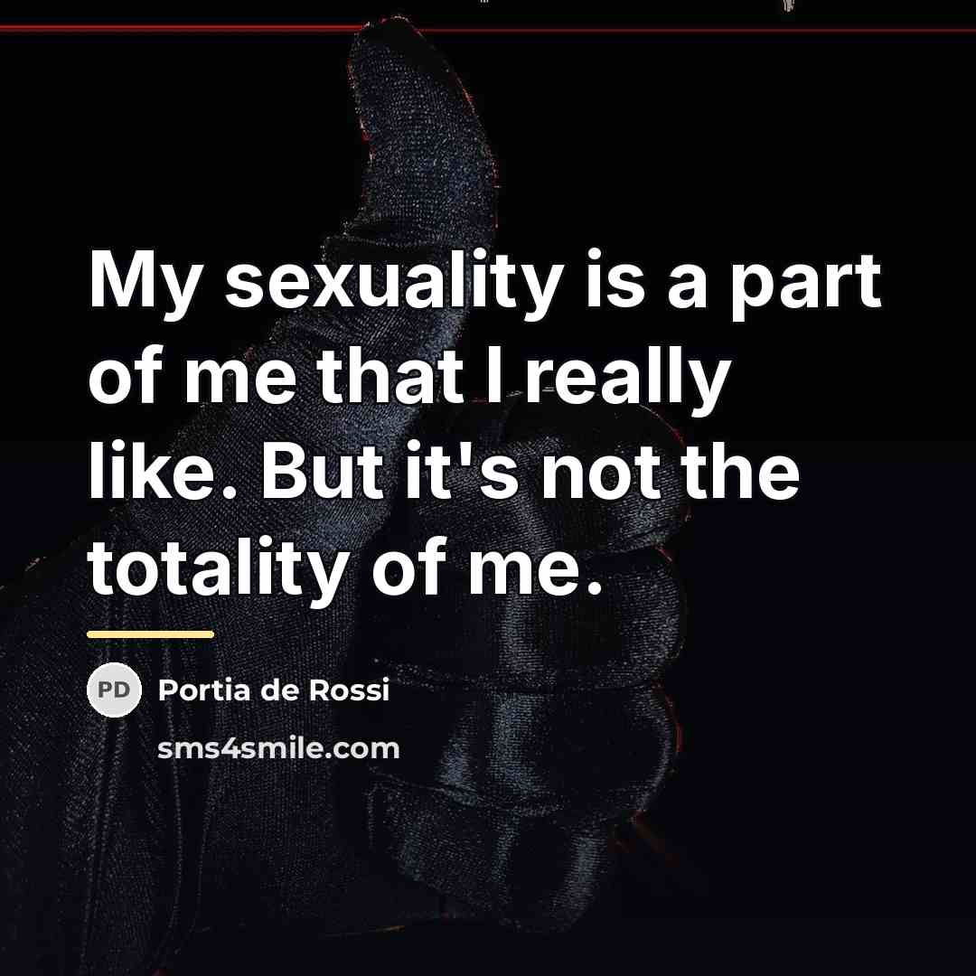 “My sexuality is a part of me that I really…” quote by Portia de Rossi