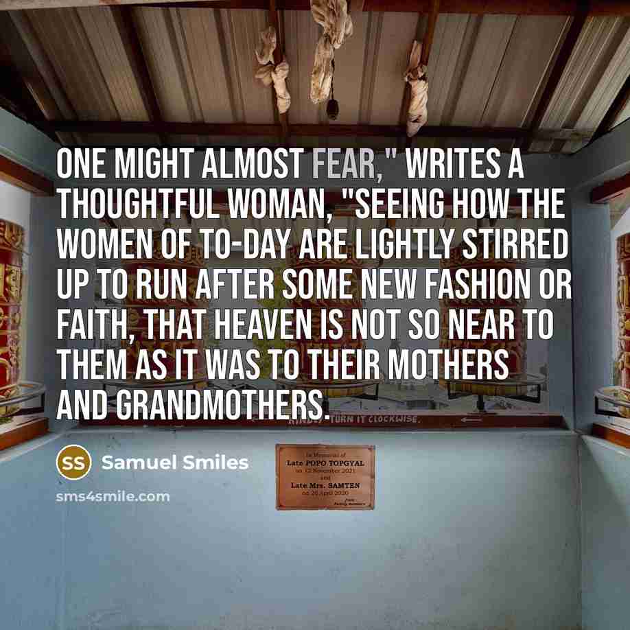 “One might almost fear," writes a thoughtful woman, "seeing how…” quote by Samuel Smiles