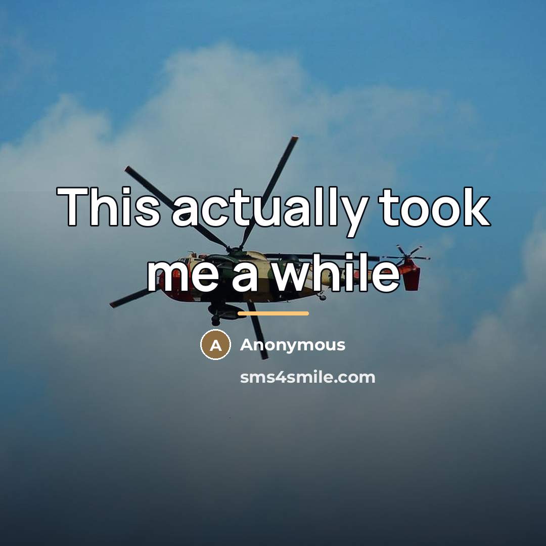 “This actually took me a while…” quote by Anonymous
