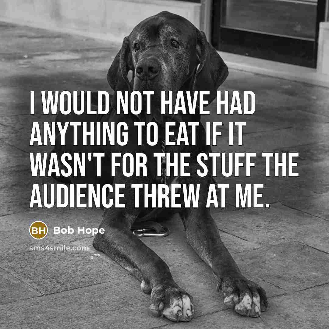 “I would not have had anything to eat if it…” quote by Bob Hope