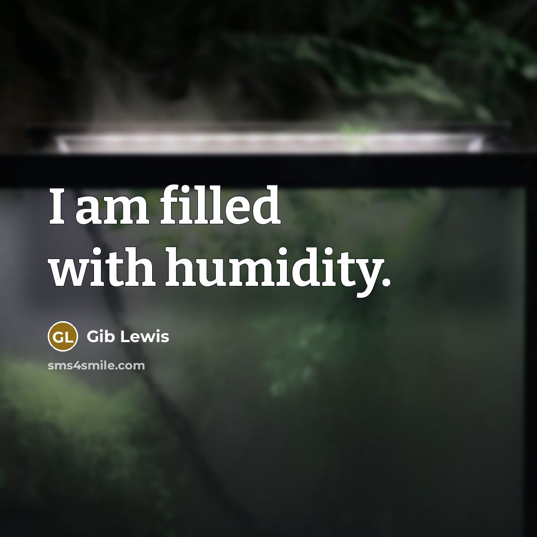 “I am filled with humidity.…” quote by Gib Lewis