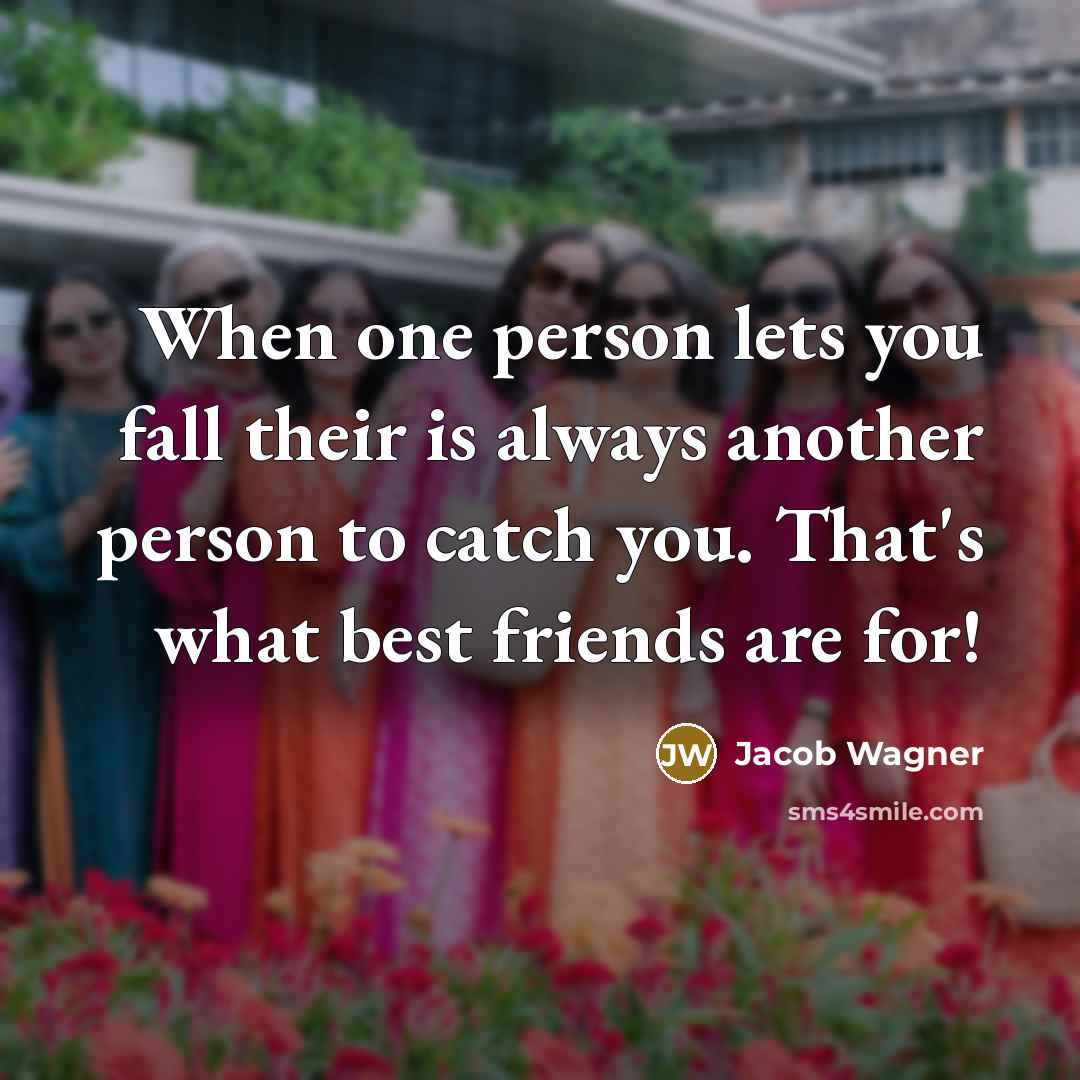 “When one person lets you fall their is always another…” quote by Jacob Wagner