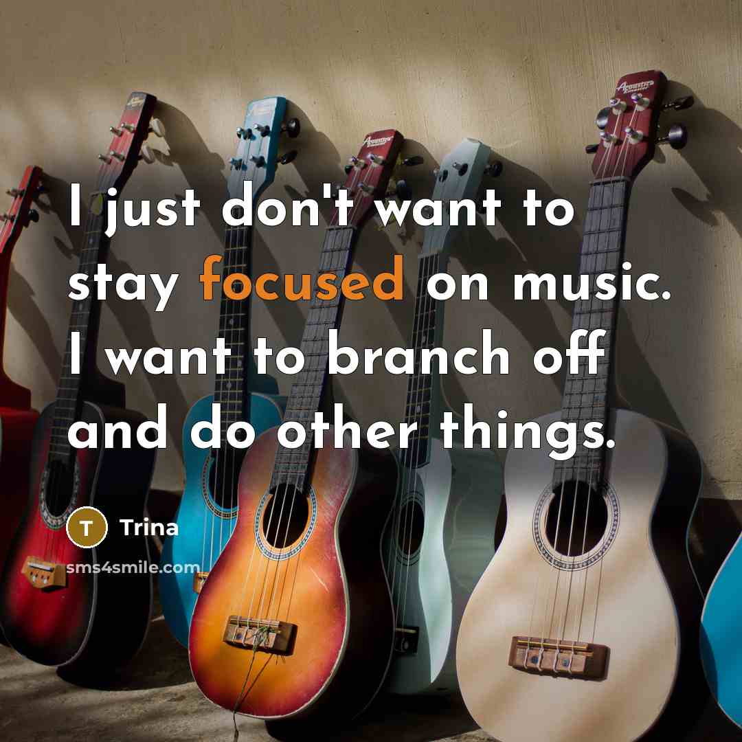 “I just don't want to stay focused on music. I…” quote by Trina